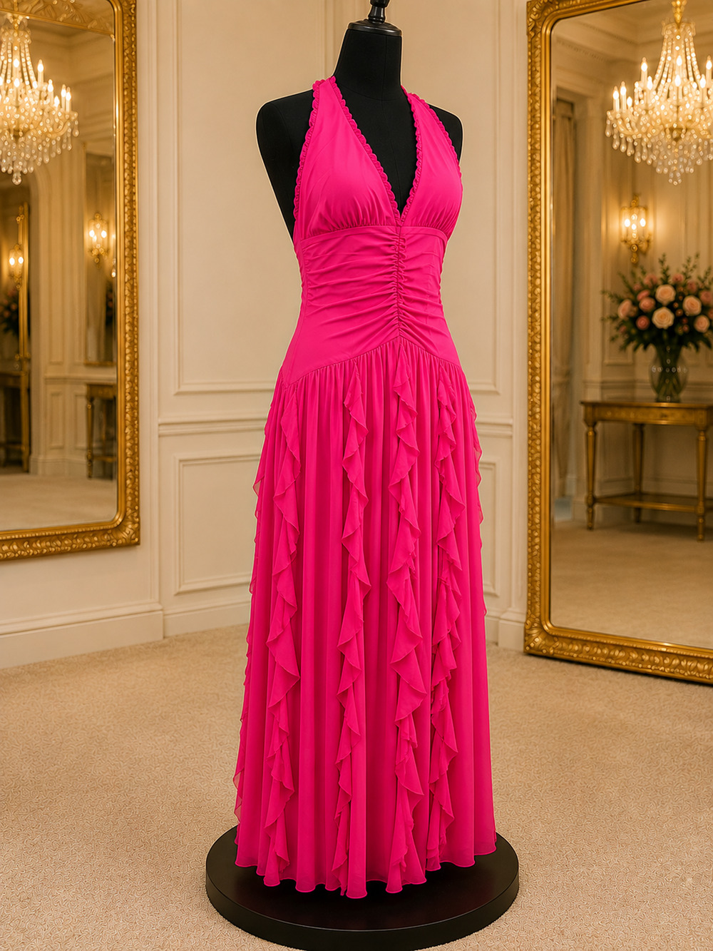 Hot pink formal dress, Club L, US Size 8